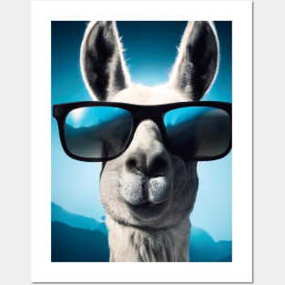 Llama with Sunglasses Posters and Art